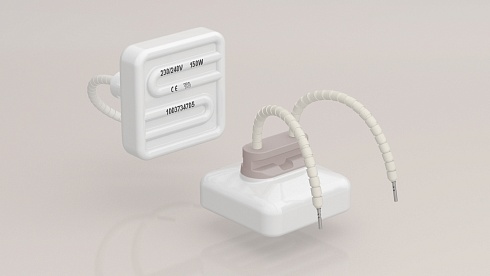 Keraminis tuščiaviduris infraraudonųjų spindulių šildymo elementas